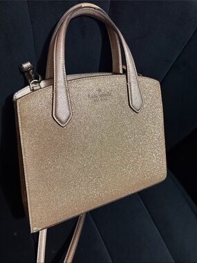 kate spade Rose Gold Glitter Satchel Bag